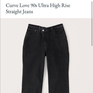 NWT Abercrombie & Fitch. Curve Love 90s Straight Ultra High Rise Jeans
